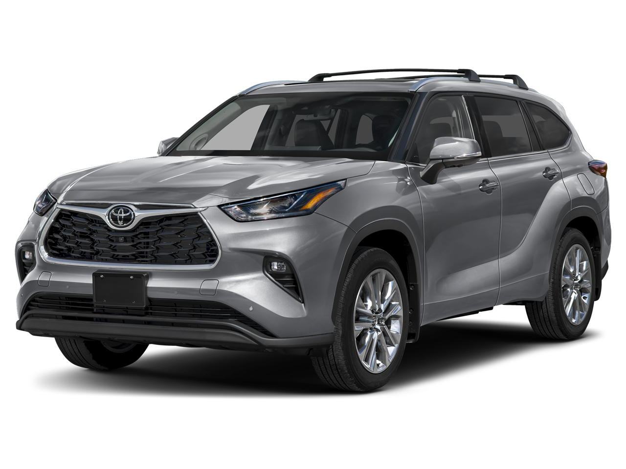 2026 Toyota Highlander Limited in Heavy Metal — front three-quarter view