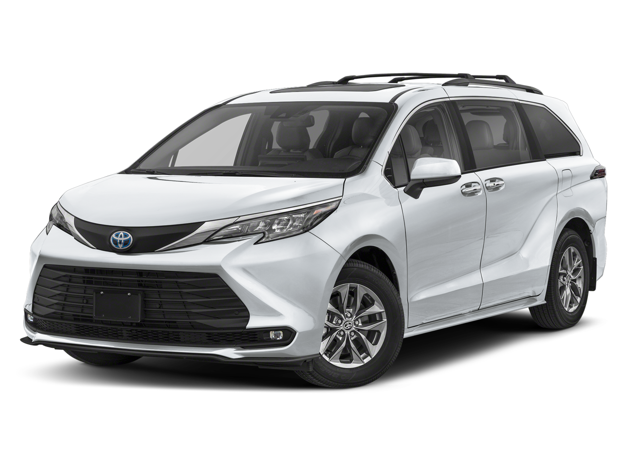 2026 Toyota Sienna XLE 7 Passenger in Wind Chill Pearl — front three-quarter view