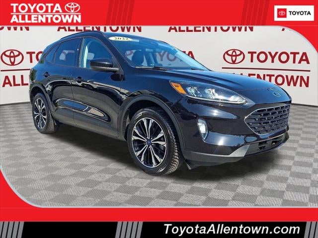 2022 Ford Escape SEL in Agate Black Metallic — front three-quarter view