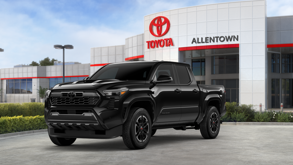 2026 Toyota Tacoma TRD Sport in Black — front three-quarter view