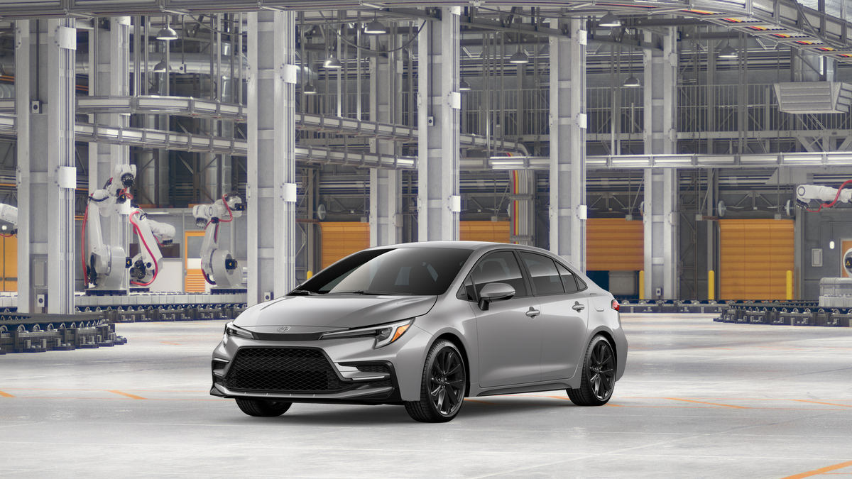 2026 Toyota Corolla SE in Classic Silver Metallic — front three-quarter view