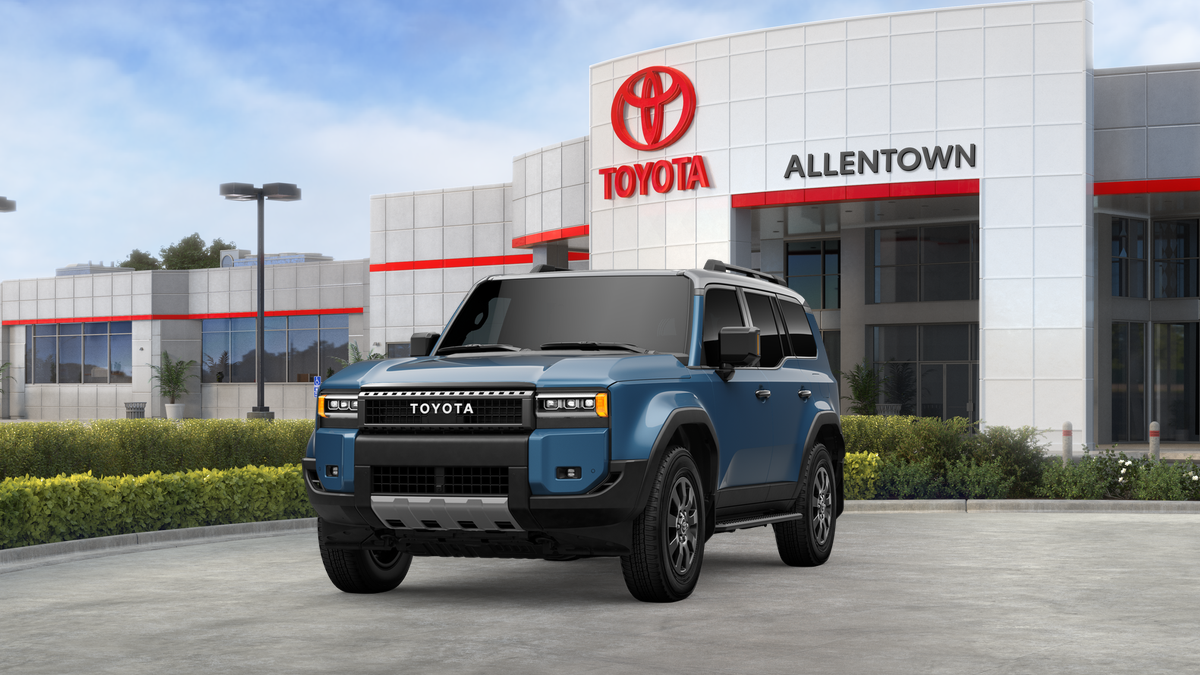 2027 Toyota Land Cruiser Land Cruiser in Heritage Blue/Grayscape — front three-quarter view