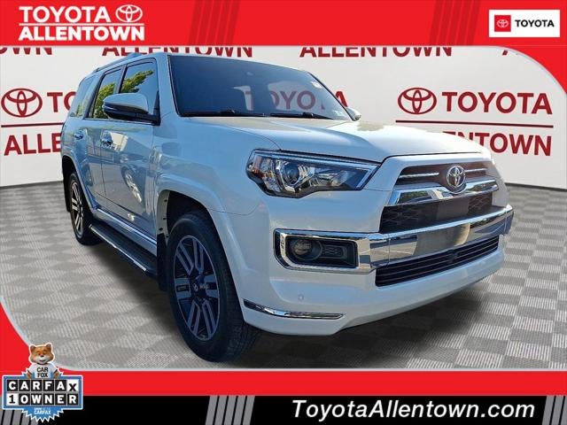 2023 Toyota 4Runner Limited in Blizzard Pearl — front three-quarter view